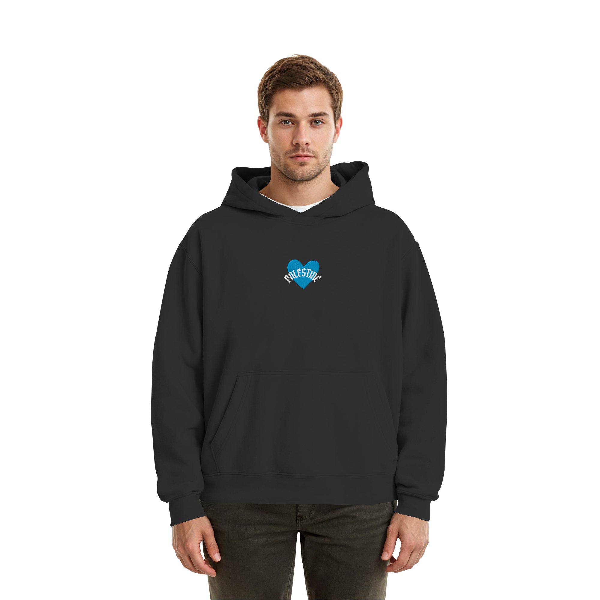 Palestine Fluffy Oversize Hoodie (Stick)